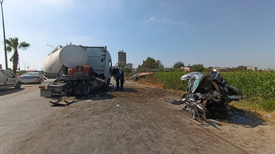Adana’da tanker sürücü dehşeti yaşattı! Karı-koca yaralandı: Kamyon devrildi