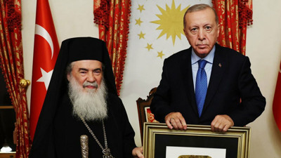 Erdoğan, Kudüs Rum Ortodoks Kilisesi Patriği 3’üncü Teofilos ile görüştü