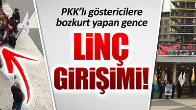 Bozkurt yapan Türk gencine linç girişimi