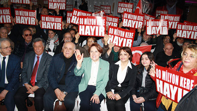 Akşener: Koskoca Cumhurbaşkanı 'Hayır' diyeceklere terörist diyor!