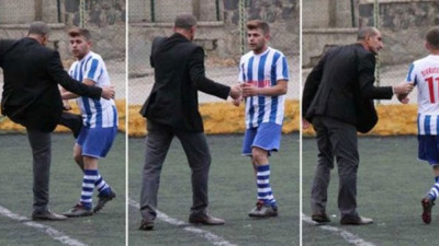 Başkan'dan futbolcuya tekme