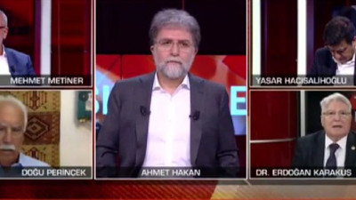 Canlı yayında tam 1.5 dakika aynı cümleyi tekrar ettiler! Ahmet Hakan ve konuklar da sıkıldı