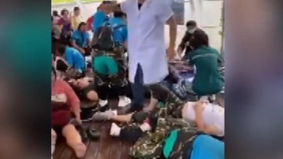 Cam kaydırakta çığlık sesleri! Korkunç kaza! Ölü ve yaralılar var