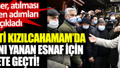 İYİ Parti Kızılcahamam'da dükkanı yanan esnaf için harekete geçti