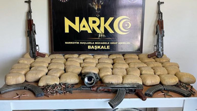 Van'da PKK'ya ait araziye gizlenmiş silah ve esrar ele geçirildi