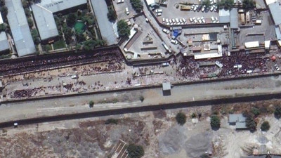 Kabil’den kaçış uydudan görüntülendi