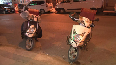 Siparişe giden kurye motosikleti çalıp kaçtı