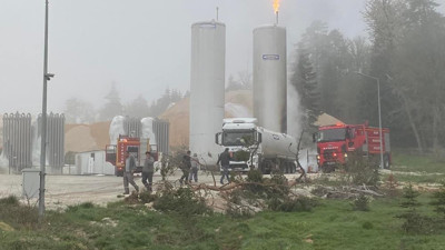 Şişecam yandı. Tanker sürücüsü yaralandı