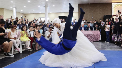Judocu gelin damadı nikah öncesi yerden yere vurdu