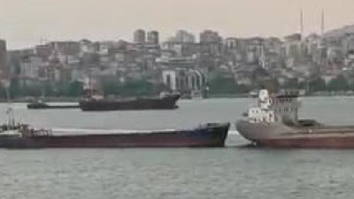 İstanbul'da iki kuru yük gemisi çarpıştı, her iki gemi de yollarına devam etti