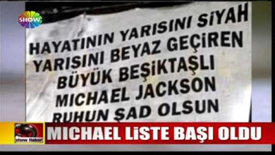 Beşiktaş taraftarından unutulmaz Michael Jackson pankartı