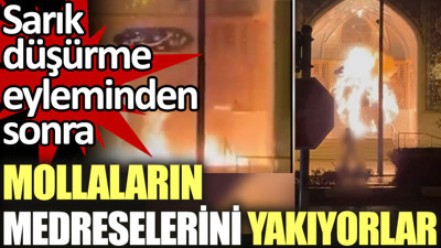 Sarık düşürme eyleminden sonra mollaların medreselerini yakıyorlar
