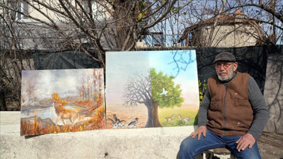 Muğlalı ressamdan depremzedelere bağış