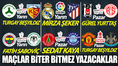 Süper Lig ve Avrupa'da futbol heyecanı Yeniçağ'da. Maçlar biter bitmez yazacaklar (24 Şubat 2023)