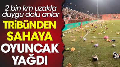 2 bin km uzaktan Türkiye'ye 'Biz kardeşiz' diyerek oyuncak attılar