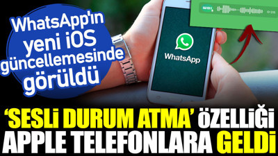 WhatsAPP'ta sesli durum atma özelliği Apple telefonlara geldi. iOS güncellemesinde görüldü