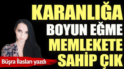 Karanlığa boyun eğme, memlekete sahip çık