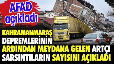 Kahramanmaraş depremlerinin ardından meydana gelen artçı sarsıntıların sayısı açıklandı
