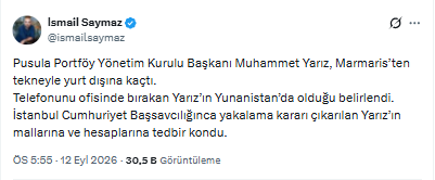Pusula Portf&ouml;y'&uuml;n &uuml;st d&uuml;zey ismi Muhammet Yarız yurt dışına ka&ccedil;tı - Resim : 1