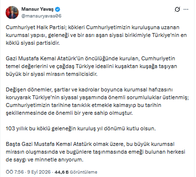 Mansur Yavaş'tan dikkat çeken CHP paylaşımı: Kurumsal hafıza... - Resim: 10