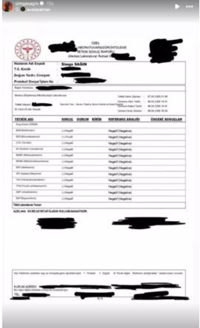 Simge Sağın test sonucunu paylaştı - Resim : 2