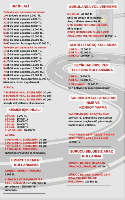 Trafik cezaları katlandı: İşte kalem kalem tutarlar… - Resim : 5