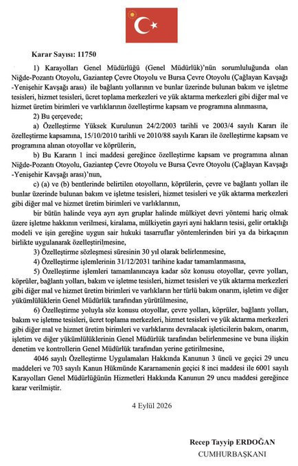 Otoyol ve köprüler 30 yıllığına özelleştirildi: 'Geleceğimiz satıldı' - Resim : 1