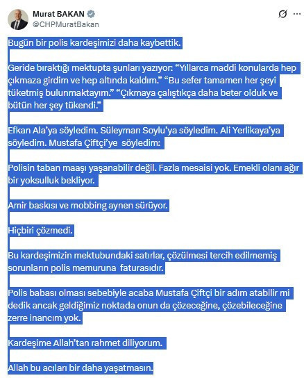 Bir polis memuru daha yaşamına son verdi: Bıraktığı not gündem oldu - Resim : 2