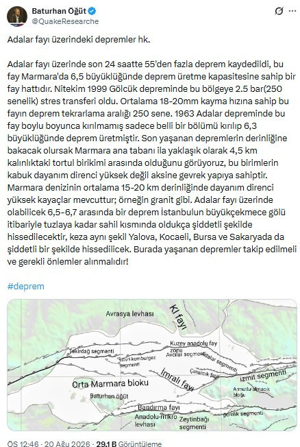 Uzman isim adres verdi: 24 saatte 55’ten fazla deprem oldu - Resim : 1