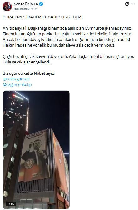 Poster krizi: İmamoğlu yerine Kılı&ccedil;daroğlu'nun posteri asılmak istendi - Resim : 1