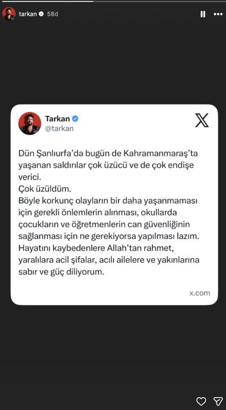 Ülkeyi yasa boğan saldırılara ünlüler de kayıtsız kalamadı - Resim : 1