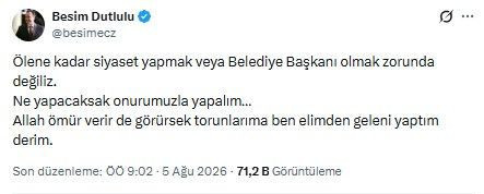 Manisa Büyükşehir Belediye Başkanı Dutlulu'dan manidar mesaj: Hedef Kılıçdaroğlu mu? - Resim: 5