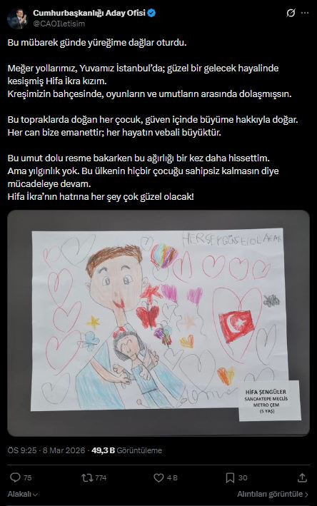 Cumhurbaşkanlığı Aday Ofisi'nden duygulandıran Hifa İkra paylaşımı - Resim : 2