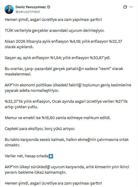 Asgari ücrete acil ara zam çağrısı, CHP'den dikkat çeken 'enflasyon' çıkışı - Resim : 1