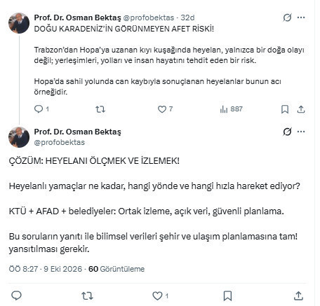 Osman Bektaş Doğu Karadeniz'deki riski açıkladı: İnsan hayatı tehlikede - Resim : 1