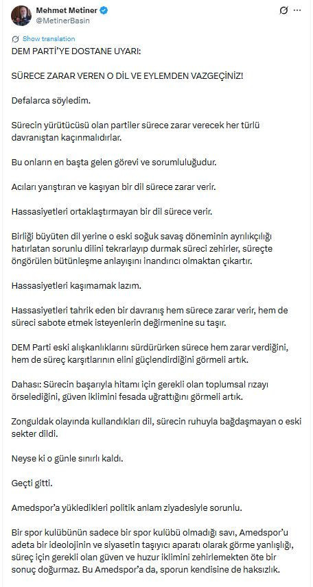 Çözüm sürecinde DEM çatlağı: AK Partili isim 'kaşımayın' dedi - Resim : 2