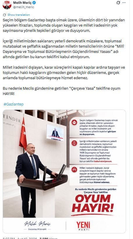 YENİ Partili 21 vekil çerçeve yasaya hayır dedi: Özgür Özel 'sorumluluklarıyla baş başa bırakıyorum' demişti - Resim: 21