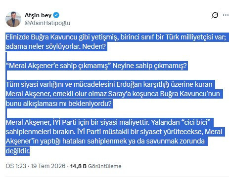 Hatipoğlu: "Akşener, İYİ Parti için bir siyasi maliyettir" - Resim : 1