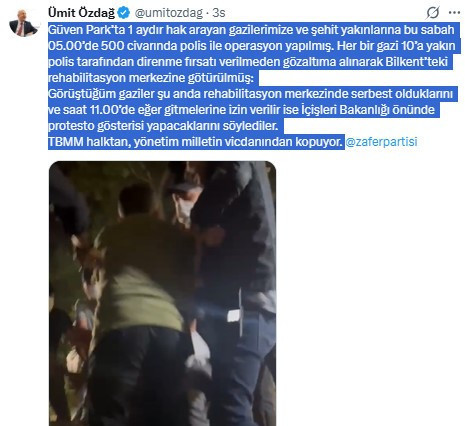 Gazilere polis müdehalesi: Liderlerden tepki gecikmedi - Resim : 4