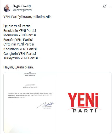 Özgür Özel belgeleri imzaladı: CHP'den istifa etti, Yeni Parti'yi açıkladı - Resim : 3