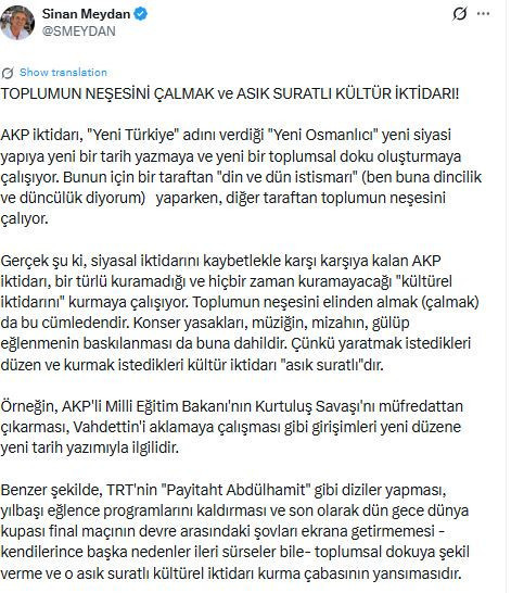 Sinan Meydan'dan TRT sansürüne sert tepki: Toplumun neşesini çalıyorlar - Resim : 1