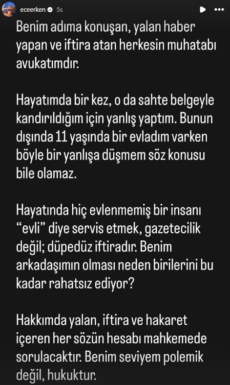 Yasak aşk iddiaları ortalığı karıştırdı: Ece Erken'den çok sert yanıt - Resim : 1