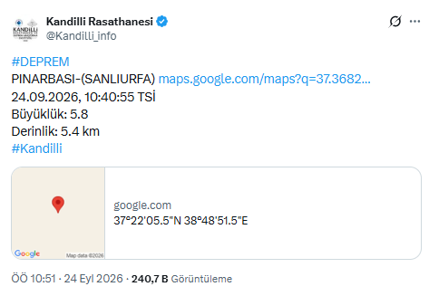 Şanlıurfa'da şiddetli deprem: 5,4 ile sallandı - Resim : 1