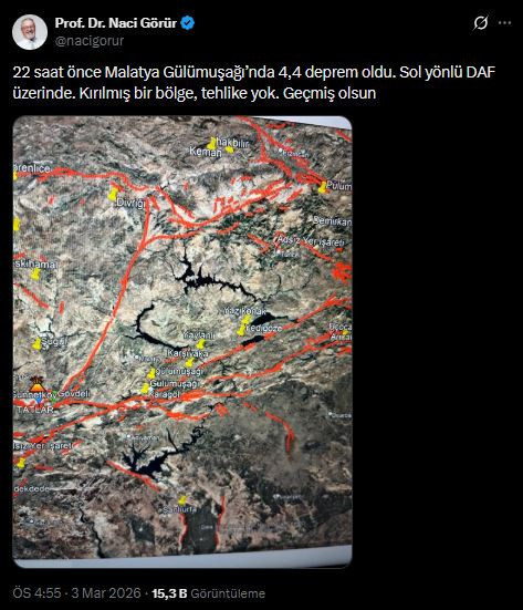 Naci Görür'den Malatya depremi açıklaması - Resim : 1