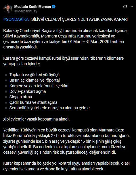 Silivri cezaevi &ccedil;evresinde eylem yasağı kararı - Resim : 1