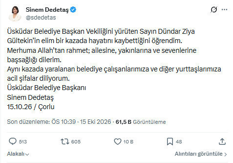 Sinem Dedetaş'tan Dündar Ziya Gültekin için taziye mesajı - Resim : 2