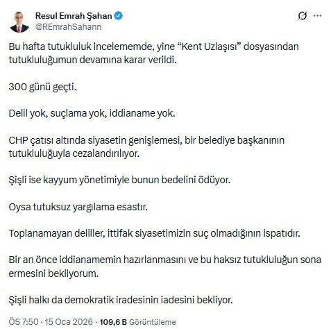 Resul Emrah Şahan'ın tutukluluğuna devam kararı verildi: Avukatı '&ccedil;ağrılmadık' dedi - Resim : 1