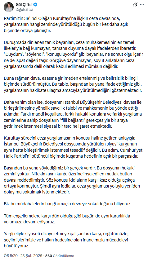 Kurultay davası sonrası tansiyon y&uuml;kseldi: CHP&rsquo;li isimlerden sert a&ccedil;ıklamalar - Resim : 3
