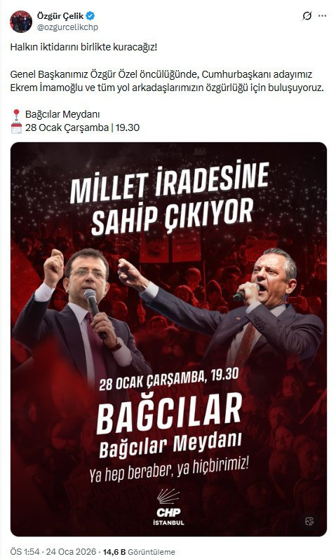 CHP'nin yeni miting adresi belli oldu - Resim : 1