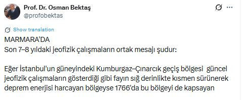 Prof. Dr. Osman Bektaş'tan ezber bozan Marmara depremi çıkışı - Resim : 1